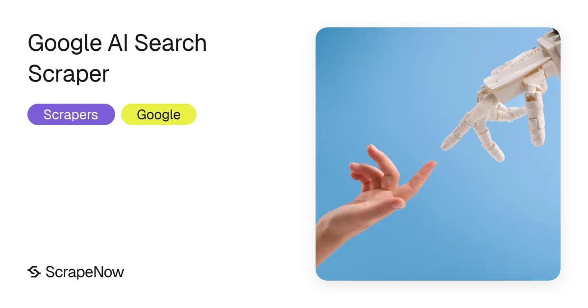 Google AI search scraper for prompt based answers