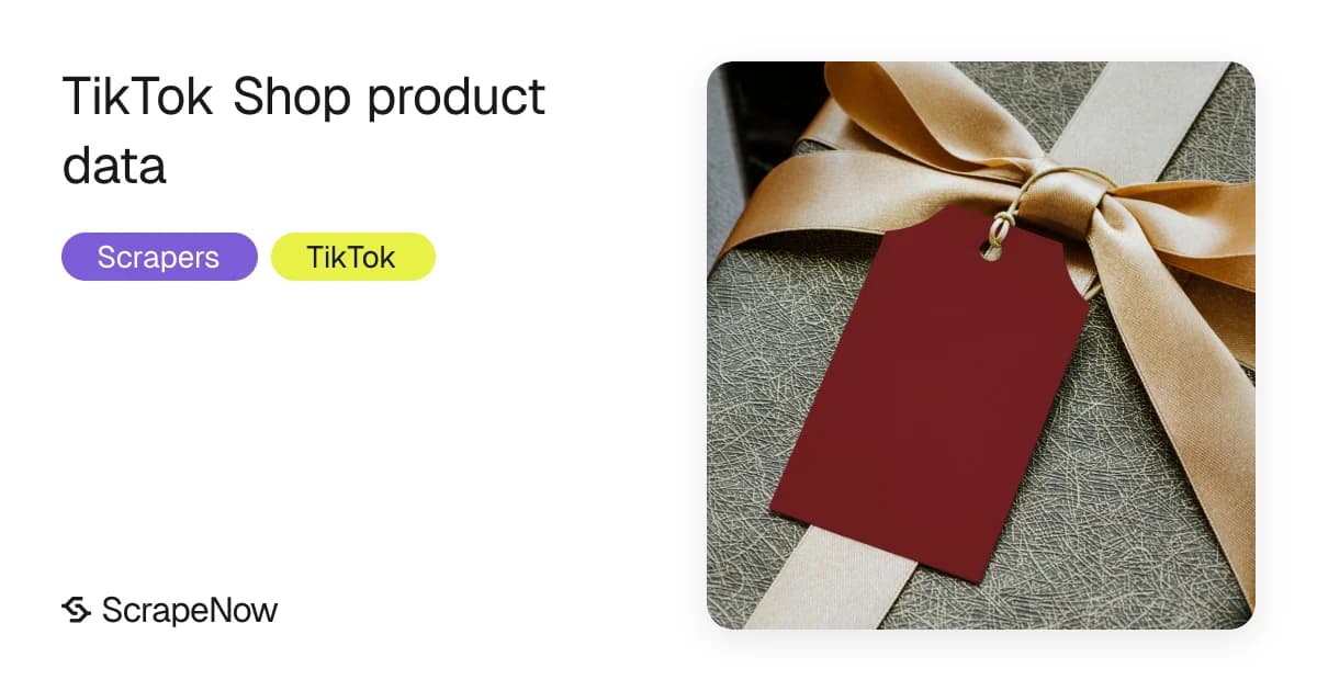 How to scrape TikTok Shop product data