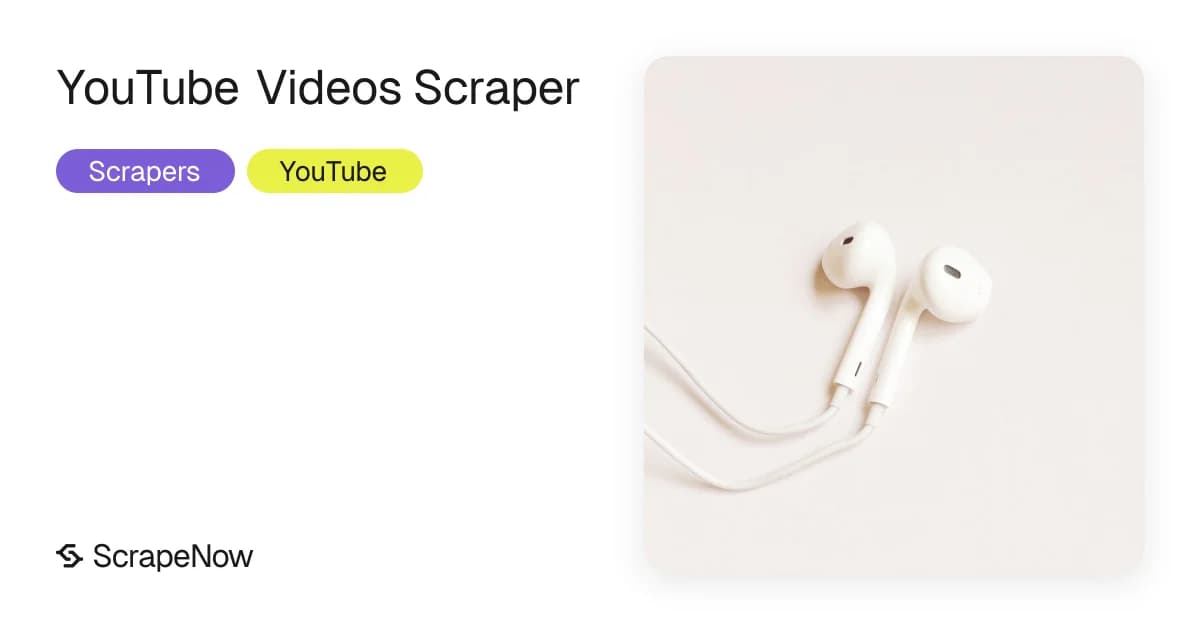 Youtube videos scraper for structured video data